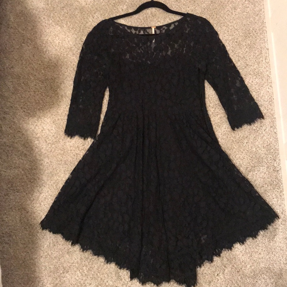 Black lace Free People dress
